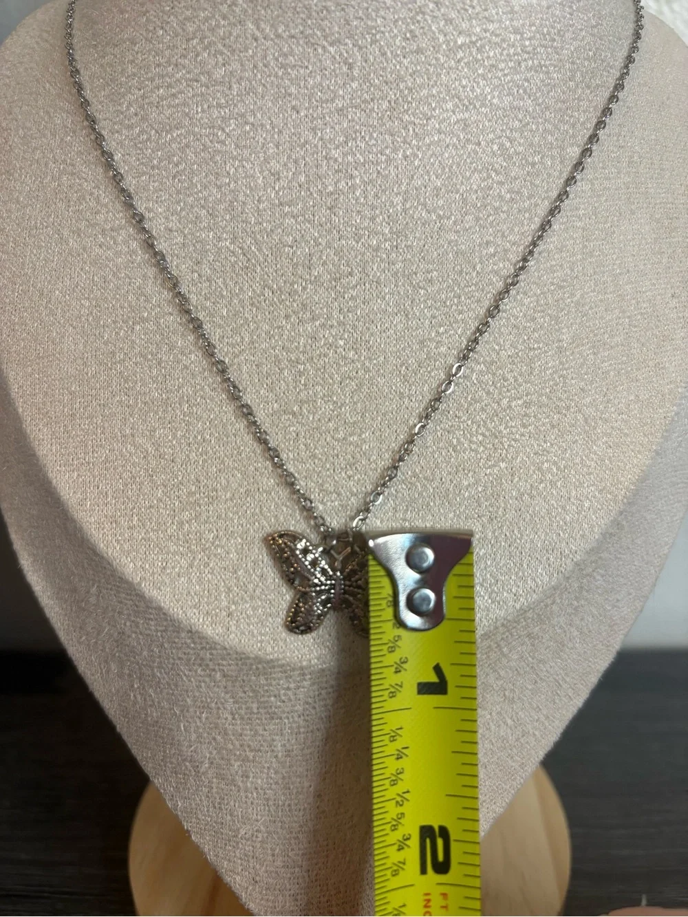 Handmade Silver Butterfly Necklace